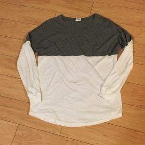 CLOSET CLOSING PINK VS color block long sleeve top